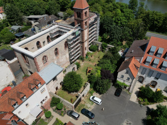 Luftbild Versöhnungskirche im Oktober 2023