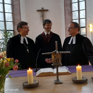 Dekan Dr. Slenczka, Prädikant Dr. Leutritz, Pfarrer Peter Fuchs